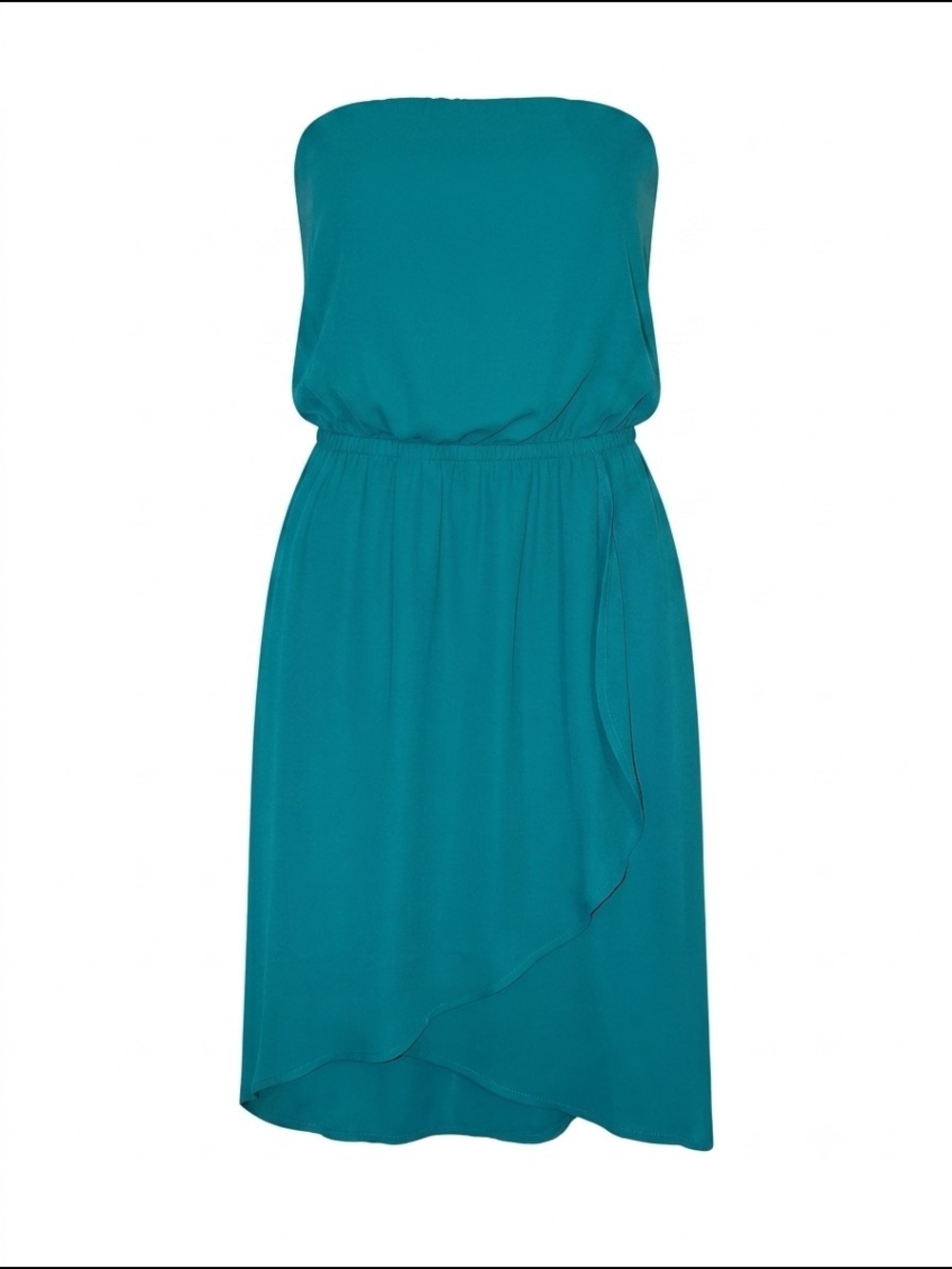 Express Strapless Teal Dress In Large